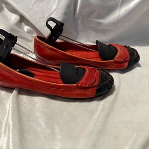 Red and Black Women's Flats